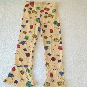 Mini Rodini Gemstone Print Pants - Red, Blue, Yellow Accents